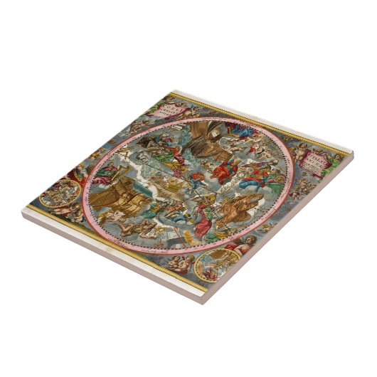 Celestial Map Antique I Fliese (Seite)