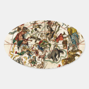 Celestial map.jpg ovaler aufkleber