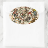 Celestial map.jpg ovaler aufkleber (Tasche)
