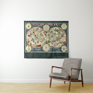 Celestial Map Kartografy Frederik de Wit Wandteppich