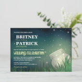 Celestial Mason Jar Firefly Einladungen für Hochze (Stehend Vorderseite)