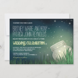 Celestial Mason Jar Firefly Einladungen für Hochze