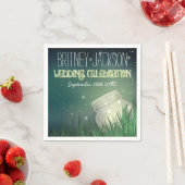 Celestial Mason Jar Firefly Wedding Napkins Serviette (Beispiel)