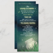 Celestial Mason Jar Firefly Wedding Programs Programm (Vorne/Hinten)