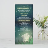 Celestial Mason Jar Firefly Wedding Programs Programm (Stehend Vorderseite)