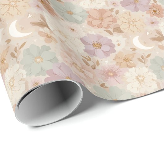 Celestial Meadow Floral Geschenkpapier (Rolleneckpunkt)