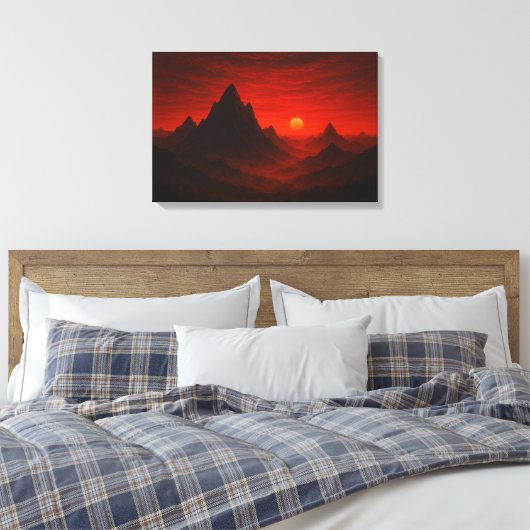 Celestial Meadow Nightscape Leinwanddruck (Insitu (Schlafzimmer))