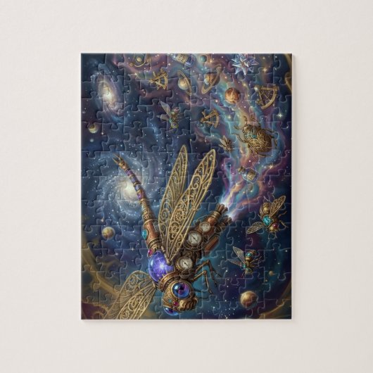 Celestial Mechanical Galaxy Art Steampunk Space  Puzzle (Vertikal)
