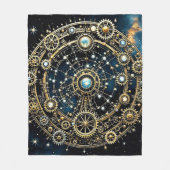 Celestial Mechanism Kosmische Kunst Fleecedecke (Vorderseite)