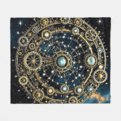 Celestial Mechanism Kosmische Kunst Fleecedecke (Vorderseite (Horizontal))