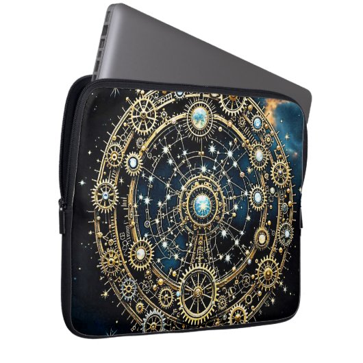 Celestial Mechanism Kosmische Kunst Laptopschutzhülle (Vorne Rechts)