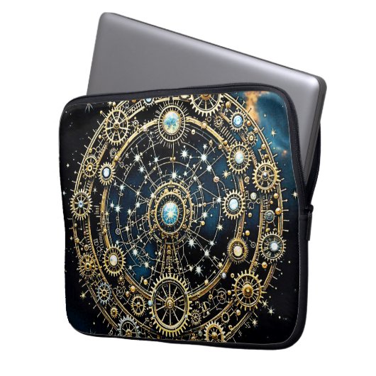Celestial Mechanism Kosmische Kunst Laptopschutzhülle (Vorderseite Links)