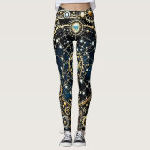 Celestial Mechanism Kosmische Kunst Leggings (Vorderseite)