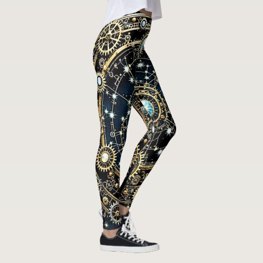 Celestial Mechanism Kosmische Kunst Leggings (Rechts)