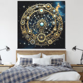 Celestial Mechanism Kosmische Kunst Leinwanddruck (Insitu (Schlafzimmer))