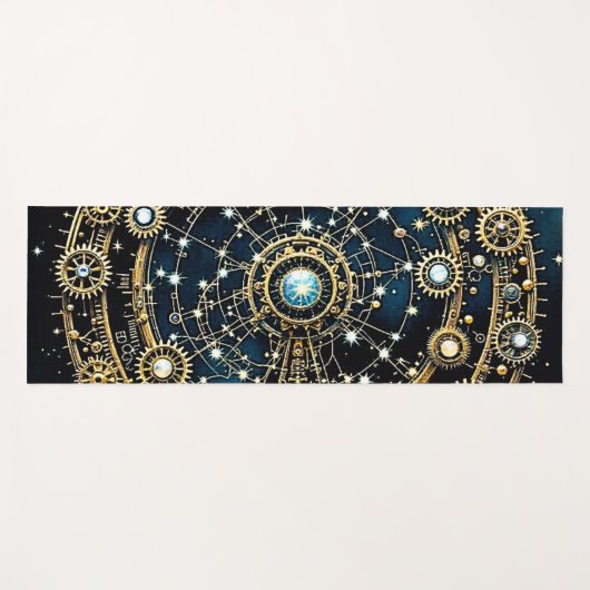 Celestial Mechanism Kosmische Kunst Yogamatte (Vorderseite (Horizontal))