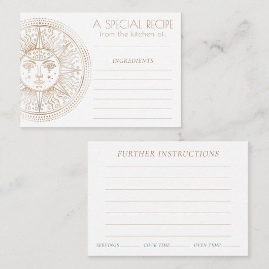 Celestial Medallion | Boho Zodiac Sun Facebook Rez Begleitkarte (Vorne/Hinten)