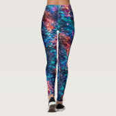 Celestial Mermaid Glitzern Galaxy Scales Glitzer Leggings (Rückseite)