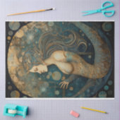 Celestial Mermaid Neutral Coastal Art Decoupage Seidenpapier (Basteln)