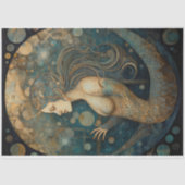 Celestial Mermaid Neutral Coastal Art Decoupage Seidenpapier (Vorderseite)