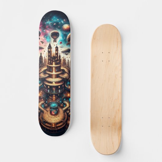 Celestial Metropolis Skateboard (Vorderseite)