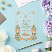 Celestial Midnight Black Stars Wedding Acryleinladungen (In Situ (Hochzeit))