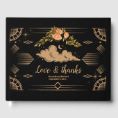 Celestial Midnight Black Stars Wedding Gästebuch (Vorderseite)