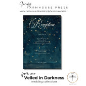 Celestial Midnight Blue Crescent Moon Empfang Begleitkarte