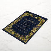 Celestial Midnight Blue Stars Moon Brautparty Folieneinladung (Gedreht)