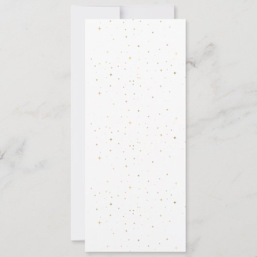 Celestial Midnight Gold Wedding Dinner Menu Einladung (Rückseite)