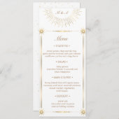 Celestial Midnight Gold Wedding Dinner Menu Einladung (Vorne/Hinten)