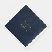 Celestial Midnight Sky Navy Blue Wedding Serviette (Ecke)