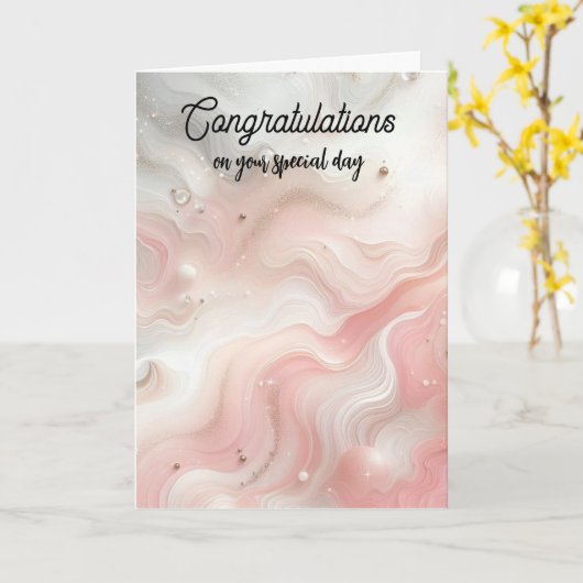 Celestial Milky Way Gratulations Card Karte (Gelbe Blume)