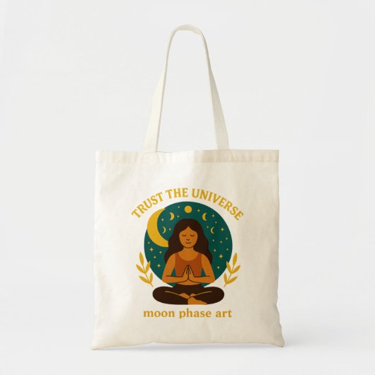 Celestial Mindfulness Moon Tote Tag Tragetasche (Vorne)
