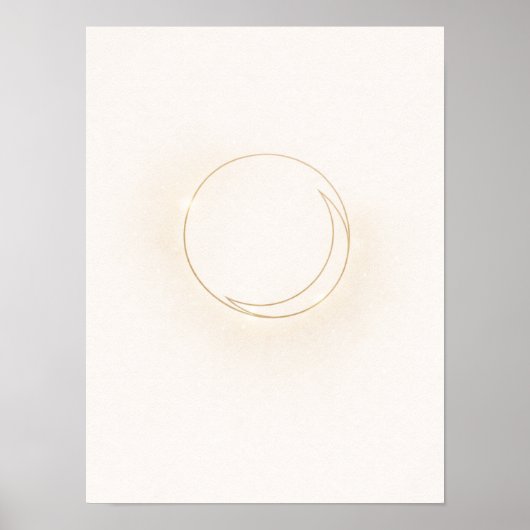Celestial Minimal Circle Wall Art - Boho Sun Disk Poster (Vorne)