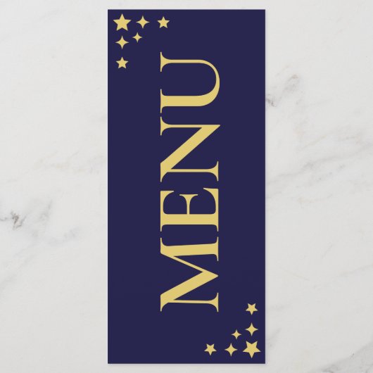 Celestial Minimalist Wedding Menu Menükarte (Rückseite)