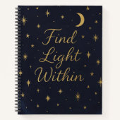 Celestial Minimalistisch Journal - Elegante Sterne Notizblock (Vorderseite)