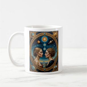 Celestial Mirror Goddesses Cosmic Kaffeetasse