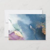 Celestial mit / ohne Mahlzeiten Optionen Hochzeit RSVP Karte (Rückseite)