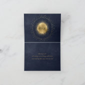 Celestial Mitternacht Blue Gold Stars Dankeschön K Dankeskarte (Innenseite)