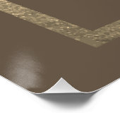 Celestial Mocha Gold Mimosa Bar Sun Moon Stars Poster (Ecke)