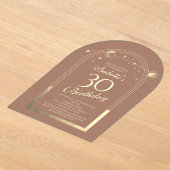 Celestial Mocha Gold Sun Moon Stars 30. Acryleinladungen (Ablage )