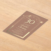 Celestial Mocha Gold Sun Moon Stars 30. Acryleinladungen (Ablage )