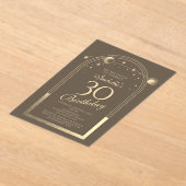 Celestial Mocha Gold Sun Moon Stars 30. Acryleinladungen (Ablage )