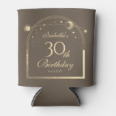 Celestial Mocha Gold Sun Moon Stars 30. Dosenkühler (Vorderseite)