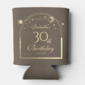 Celestial Mocha Gold Sun Moon Stars 30. Dosenkühler (Rückseite)