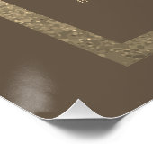 Celestial Mocha Gold Sun Moon Stars Oh Snap Poster (Ecke)