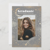 Celestial Modern Graduate Foto Abschluss Ankündigung (Vorderseite)