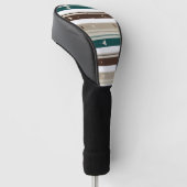 Celestial Modern Triple Stripe Golf Driver Cover Headcover (angewinkelt)