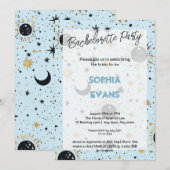 Celestial Modern Wedding Junggeselinnen-Abschied Einladung (Vorne/Hinten)
